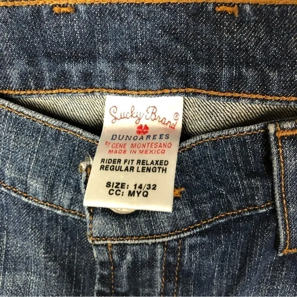 Lucky Brand Dark Wash Rider Fit Relaxed‎ Jeans 14 - Image 4