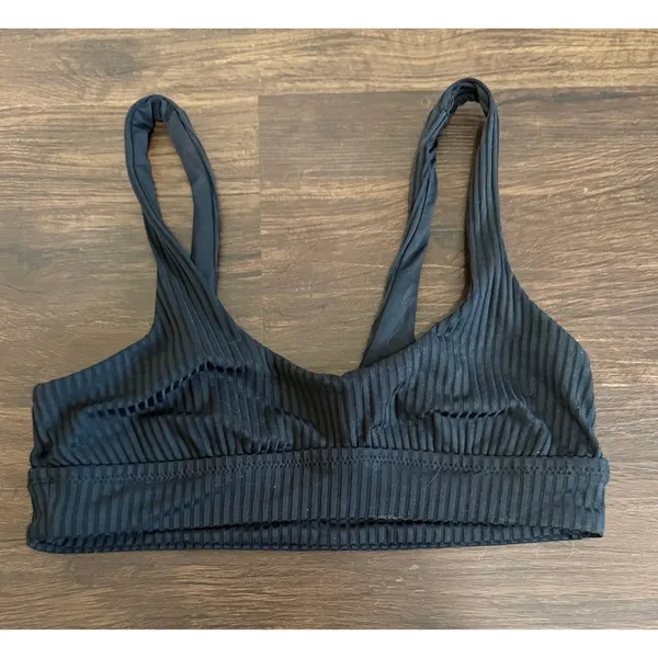 Vitamin‎ A Women's EcoRib Sienna Bikini Set High Waisted Bottoms In Black Sz XS - Image 4