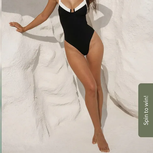 Berlook Contrast Trim Knotted One-Piece Swimsuit 47 - Image 5