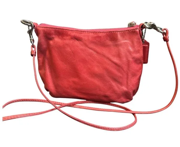 Pink Coach Poppy Leather Crossbody Mini Bag - Image 2