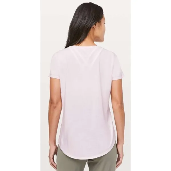 Lululemon Love Tee V Pink Glow Short Sleeve Athletic T-Shirt 6‎ - Image 2