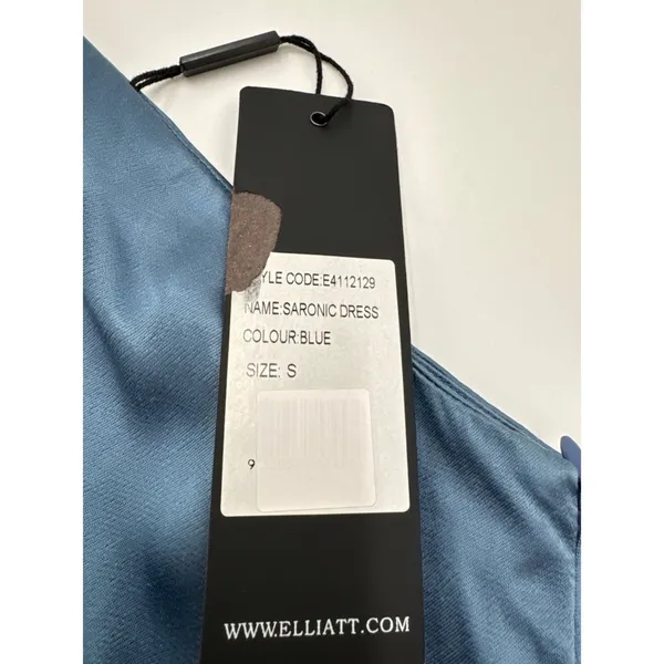 Elliatt Satin One Shoulder Dress Blue Mini Cocktail Party Size Small NWT - Image 7