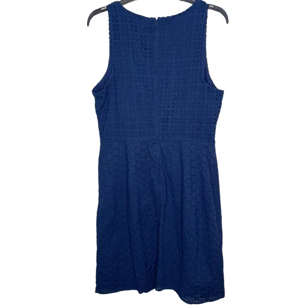 Old Navy Women's‎ Dress Short Fully Lined Sleeveless Scoop Neck Cotton Blue 12 - Image 10