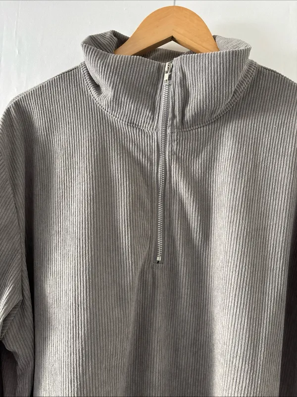 Unbranded Quarter-Zip Ribbed Pullover Sweater - Oversized / Unisex - Image 5