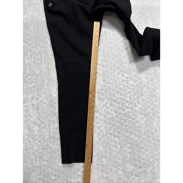Loft The Sutton Skinny Pants Black Button Details Womens Size 6 Stylish Office - Image 8