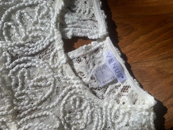 Venus White Lacey Blouse - Image 2