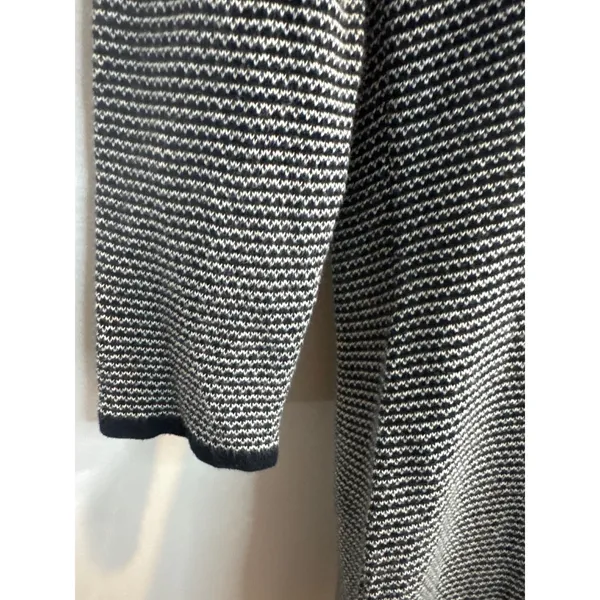 Lauren Ralph Lauren Knit Dress Black White Geometric Pattern 3/4 Sleeves‎ Medium - Image 5