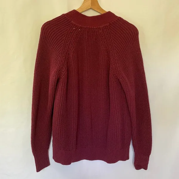 GAP button down knit cardigan maroon red women's size S cotton sweater casual‎ - Image 7