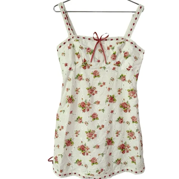 One & Only Collective Dress Size Large Romantic Feminine Lacey Bow - Image 3