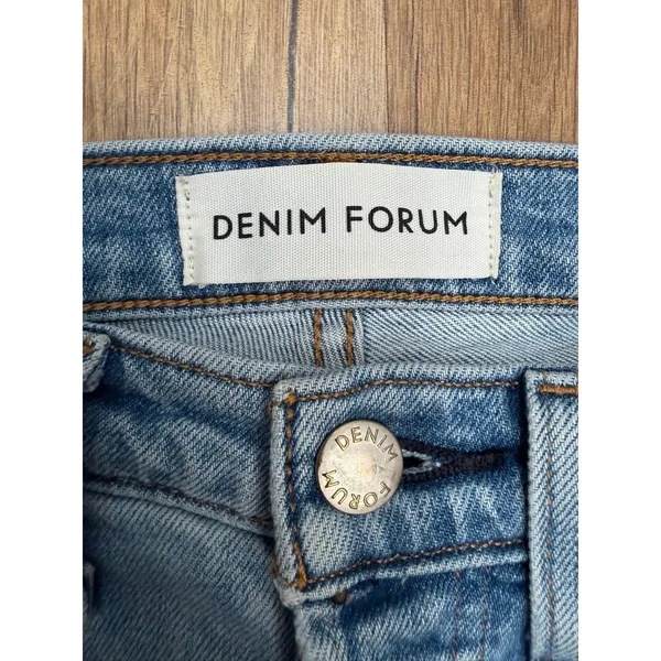 Denim Forum Aritzia High Rise Straight Jeans Light Wash Size‎ 28 - Image 3