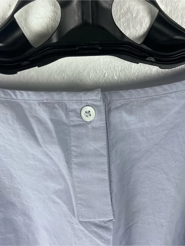 MADEWELL Distant Peri Puff Sleeves Poplin Cutout Crop Top Medium Preppy Casual - Image 5