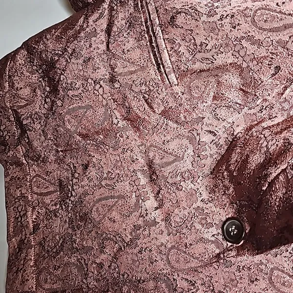 Free People no longer made silky jacquard paisley long 1 button blazer jacket S - Image 9