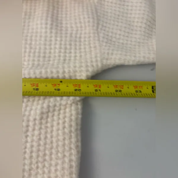 Banana Republic Cream Ivory‎ Aire Wool Blend Cardigan Waffle Knit Small GUC - Image 7