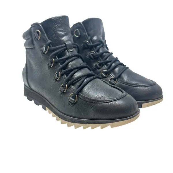 Sorel Harlow Lace‎ Waterproof Leather Boots Black Women's 6.5 NL3399 - Image 5