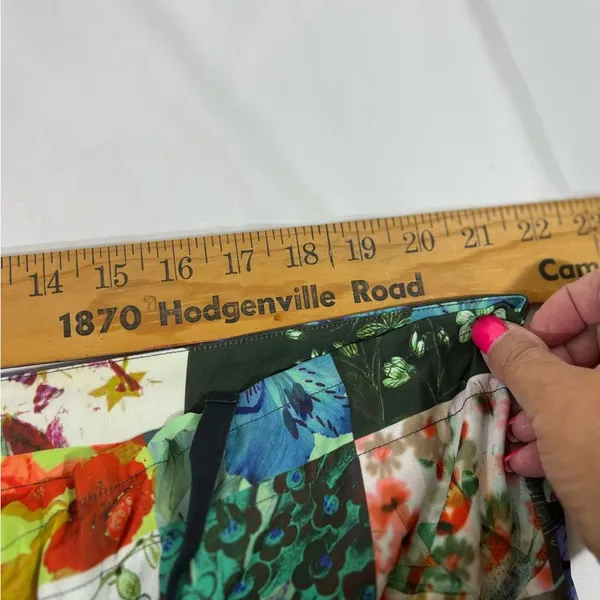Skye's the Limit Soft Pant Boho Hippie Floral‎ Patchwork W/Pockets LG NEW - Image 8