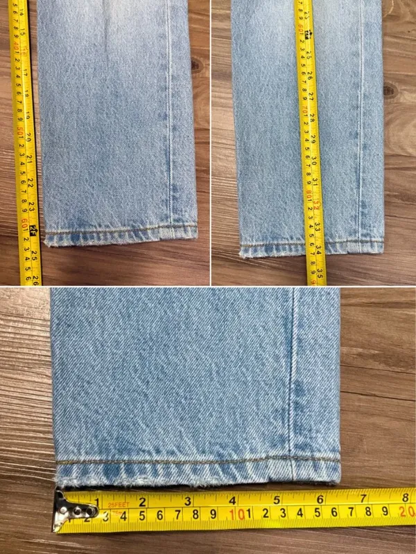 Levi's 501 Original Crop Jeans 25 Distressed Light Wash 100% Cotton $98 - Image 8
