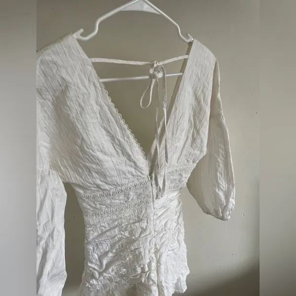 House of Chic White Embroidered Mini Dress - Image 5