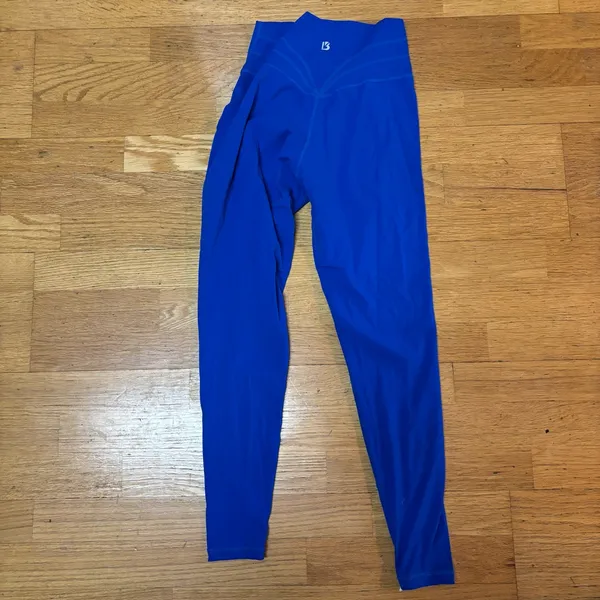 🥰SOLD🥰Buffbunny Blue Cross Front Yoga Running Gym Outdoor Activewear Leggings M - Image 3