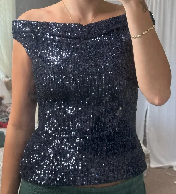 Jason Wu Sequin Off the Shoulder Top - Image 3