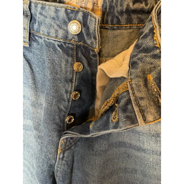 FREE PEOPLE x We The Free Paint Splatter, Distressed Hem Jeans - Size 30 - Image 6