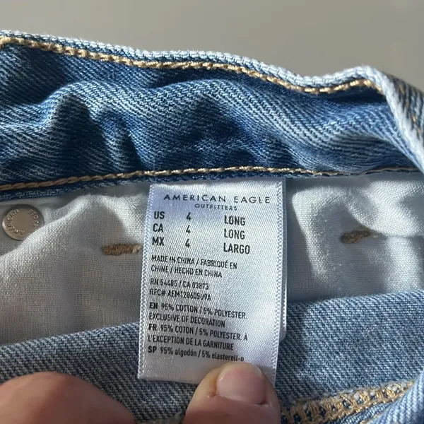 American Eagle Mom 4 Tall Distressed Jeans - Image 8