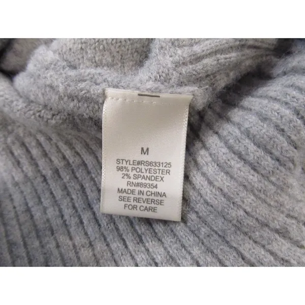 Ultra Flirt M Gray Cropped Zip Up Hoodie Hooded Sweater Cozy Knit NWT S/M - Image 5