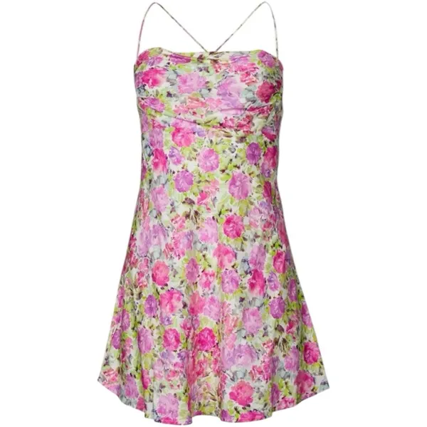For Love and Lemons Paulina Pink Floral Mini Dress Size Small NWT - Image 2