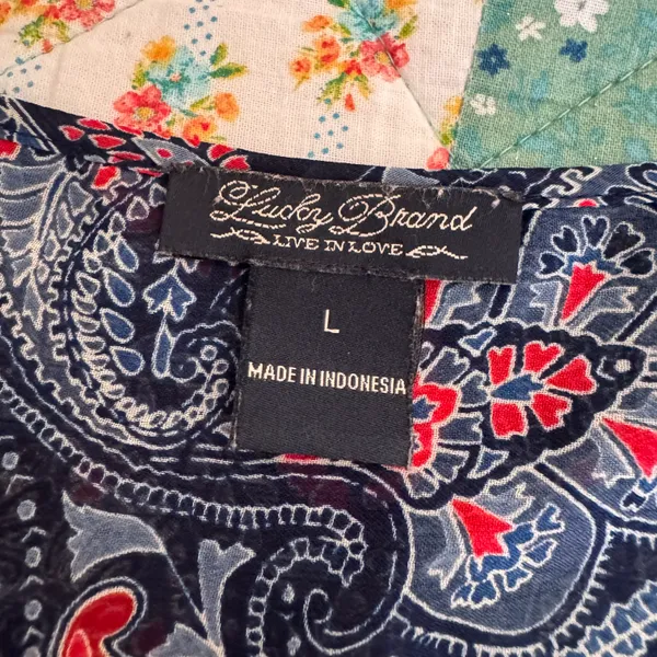 Large Blue Paisley Top - Image 5
