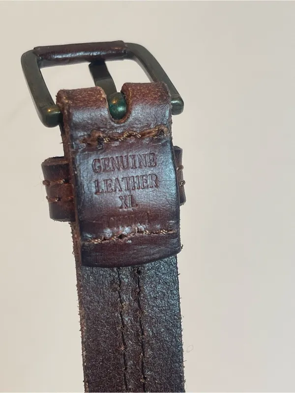 Source Unknown Vintage Brown Genuine Leather Belt Studded Detail Boho Western Style Size XL - Image 6