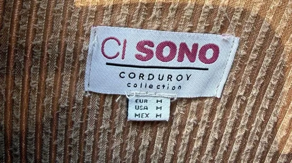 Ci Sono Corduroy Shacket Shirt Jacket Womens S Oversized Soft Taupe - Image 3