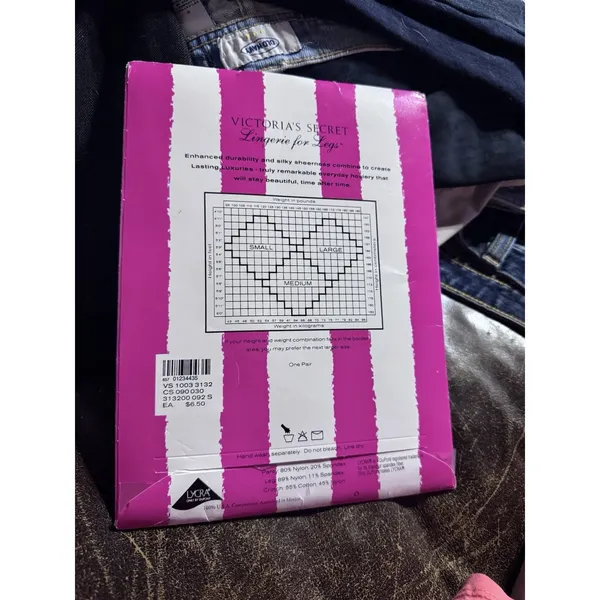 Victoria's Secret CT Pantyhose Lasting Luxuries Pure White Small DISCONTD V86 - Image 4
