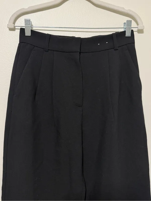 NEW Abercrombie & Fitch Sloane Tailored Fit Wide Leg Pants Black Size 26 NWOT - Image 5