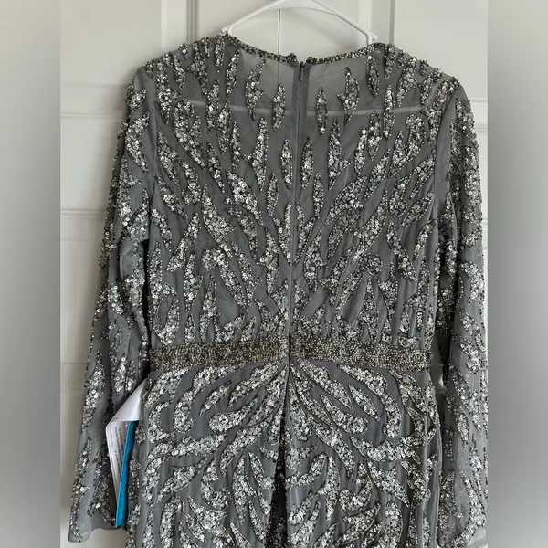 Mac Duggal 5521 Sequin Beaded Midi Sheath Dress Size 8 NWT‎ - Image 8