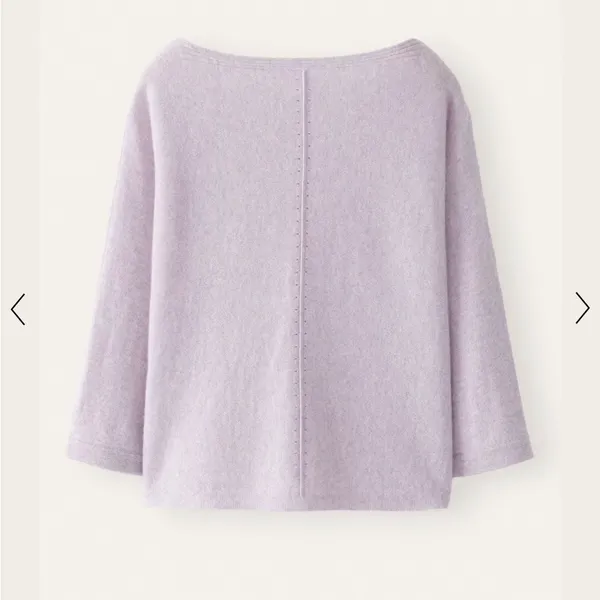 Poetry Soft Pink Boat Neck Cashmere Sweater Size Small 4/6 - Image 4