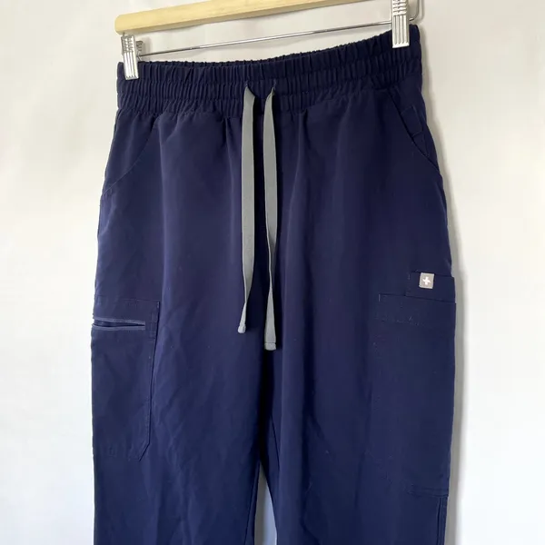 FIGS Technical collection navy high waisted wide leg pants women's S - Image 2