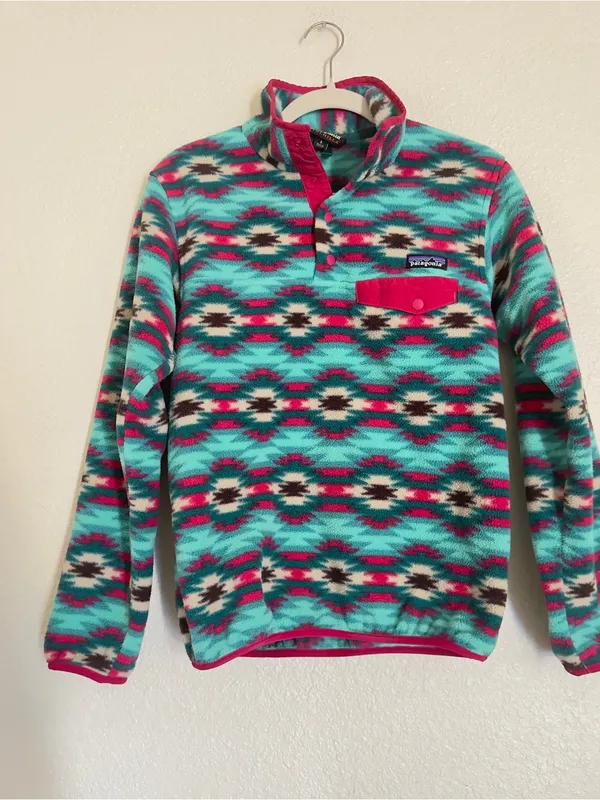 Patagonia Synchilla Snap-T Wild Desert Aztec Print Fleece Pullover - Image 4