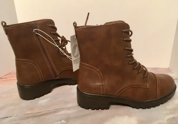 Combat Boots, Size 7 1/2W Brown - Image 4