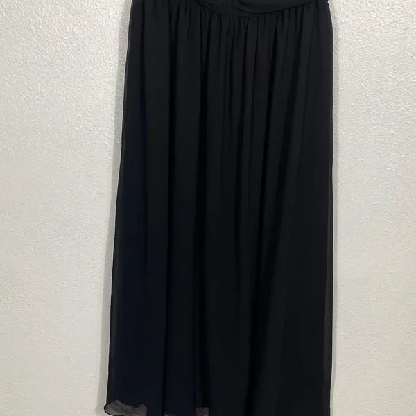 Aritzia Elegant Black Midi Dress Size 8 - Image 7