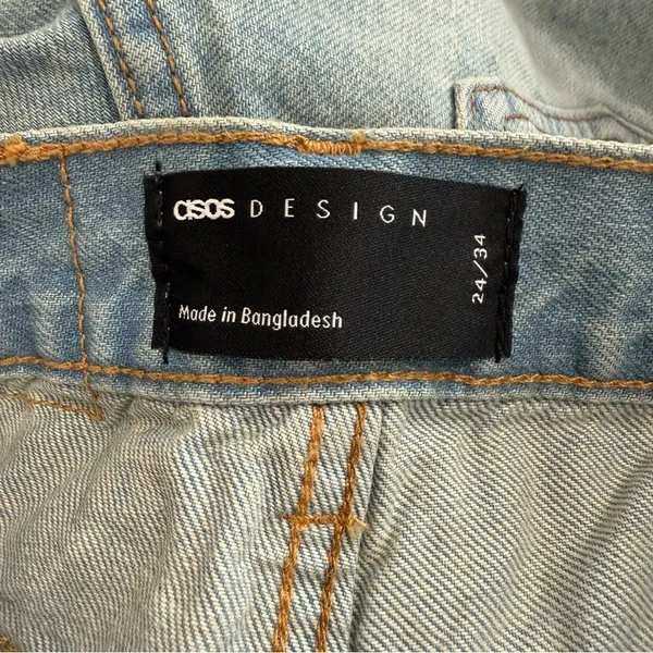 ASOS Deisgn 90s Straight Leg Jeans in Light Blue, Size 24X34​​​​​​ - Image 5