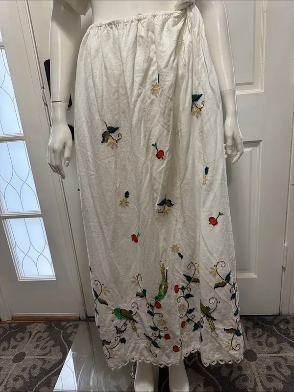 FARM RIO Pitanga Embroidery One Shoulder Cut Out Maxi Dress Size S- $325 MSRP - Image 4