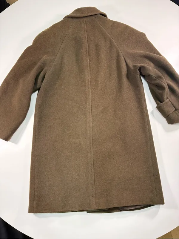 Regency Cashmere Vintage Cashmere Wool Blend-Brown Single-Breasted - Image 8