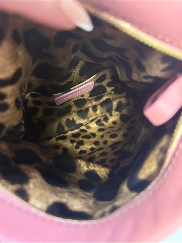Dolce & Gabbana Nappa Piuma Rosa Lambskin Mini Baguette Bag - Image 11