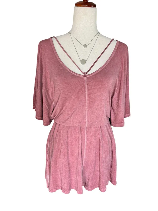 American Eagle Outfitters dusty rose oversized romper - Image 6