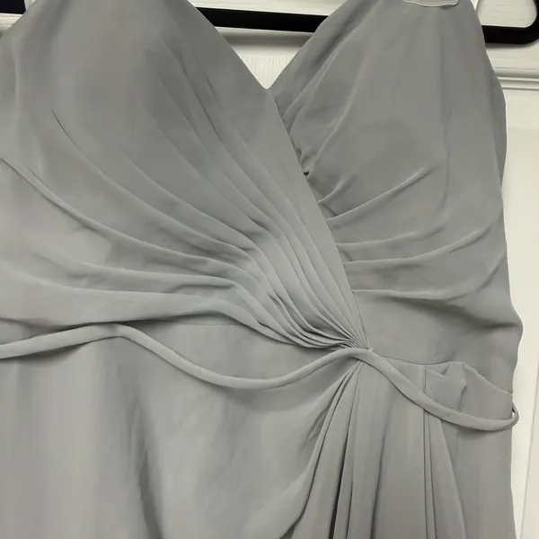 Christina Wu Light Gray Strapless Maxi Gown - Image 2