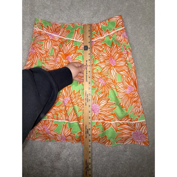 Lilly Pulitzer Fayette Avocado Green Crush Cotton Lawn Skirt‎ 4 - Image 7