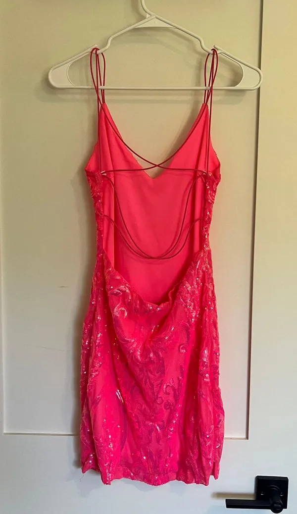 Hot Pink Dress Size 8 - Image 3