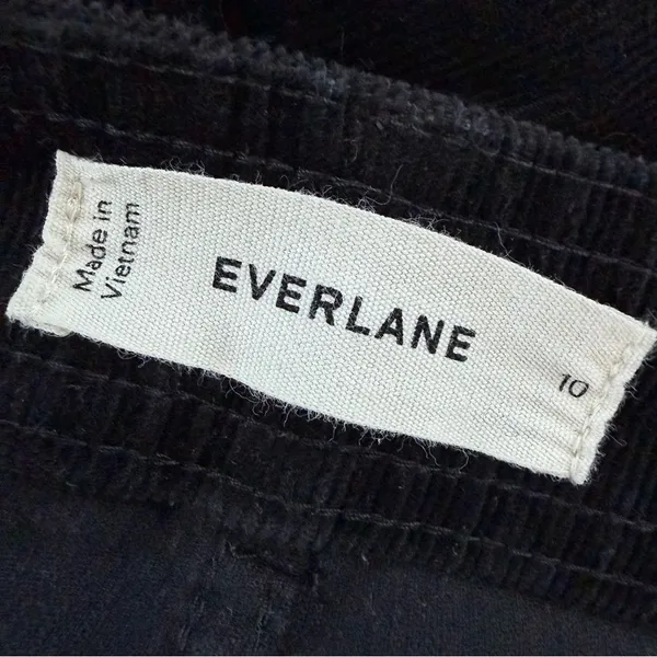 Everlane The Corduroy Wide-Leg Pants High Rise in Black Pockets Size 10 - Image 8