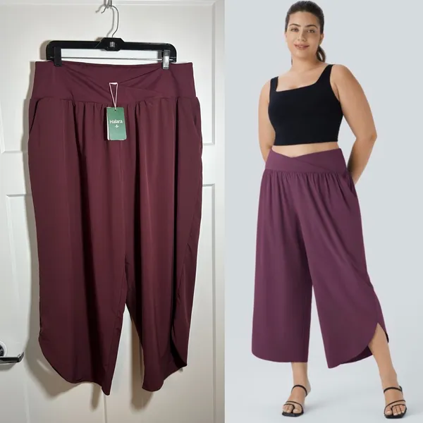 Plus sz 1X Halara Crop Wide Leg Pants - Image 2