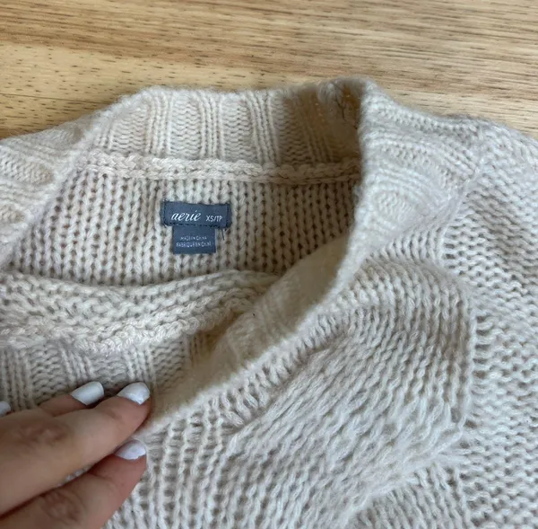 Aerie Cream Sweater - Image 4
