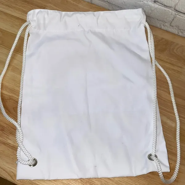 Body Glove White Drawstring Backpack Create Happiness Cinch Gym Beach Travel‎ - Image 3